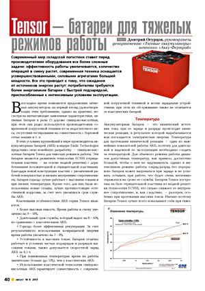 TENSOR - батареи для тяжелых режимов работы